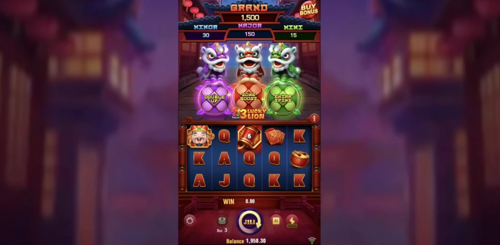 3 Lucky Lions gameplay